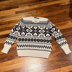 Lauren Ralph Lauren fair isle knit pullover sweater medium
